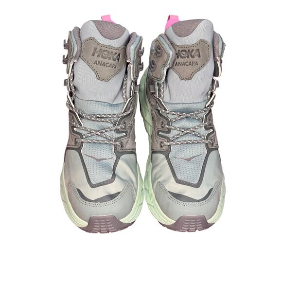 HOKA Anacapa Mid GTX Hiking Boots Shoes 8.5 B Trellis/Mist Green Vibram GoreTex - Picture 11 of 14